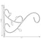 Gardenised Decorative Metal Wall Mounted Hook for Hanging Plants, Bracket Hanger Flower Pot Holder, PK 2 QI003983.2 - alternate 3